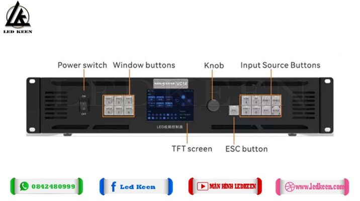 Mặt trước bộ xử lý hình ảnh Novastar VC16